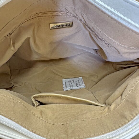 Giani Bernini Colorblock Pebble Tote – White/Oatmeal/Navy - Picture 9 of 12